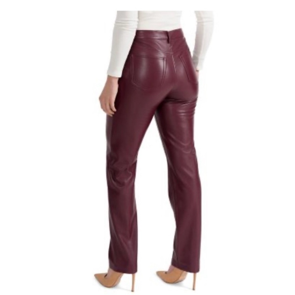 Joie Faux Leather Pants • Burgundy • NWT• Straight leg